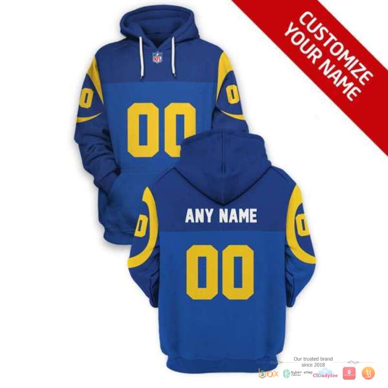 NFL_Los_Angeles_Rams_navy_blue_Custom_3d_shirt_hoodie