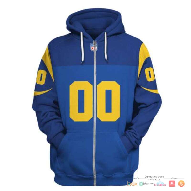 NFL_Los_Angeles_Rams_navy_blue_Custom_3d_shirt_hoodie_1