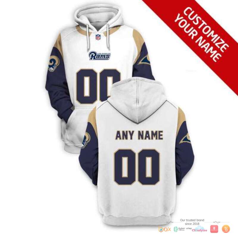 NFL_Los_Angeles_Rams_navy_white_Custom_3d_shirt_hoodie