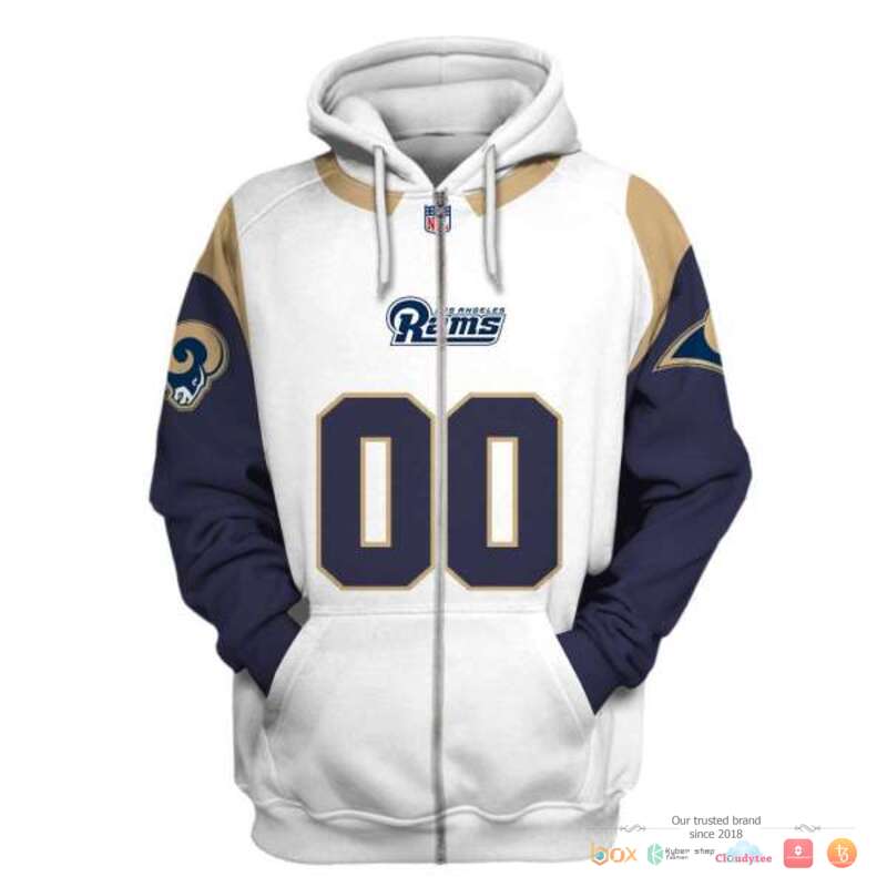 NFL_Los_Angeles_Rams_navy_white_Custom_3d_shirt_hoodie_1
