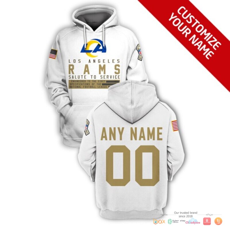 NFL_Los_Angeles_Rams_white_salute_to_service_Custom_3d_shirt_hoodie