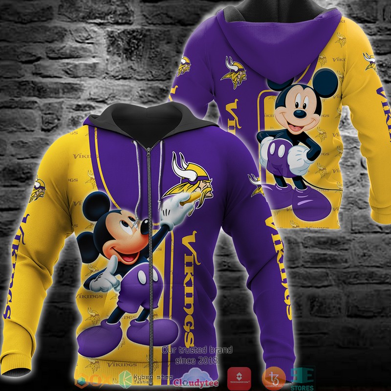 NFL_Minnesota_Vikings_Mickey_Mouse_Disney_3d_Full_Printing_shirt_hoodie