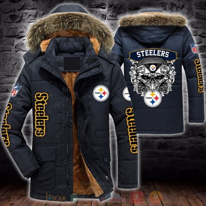 NFL_Pittsburgh_Steelers_Skull_White_Parka_Jacket_1