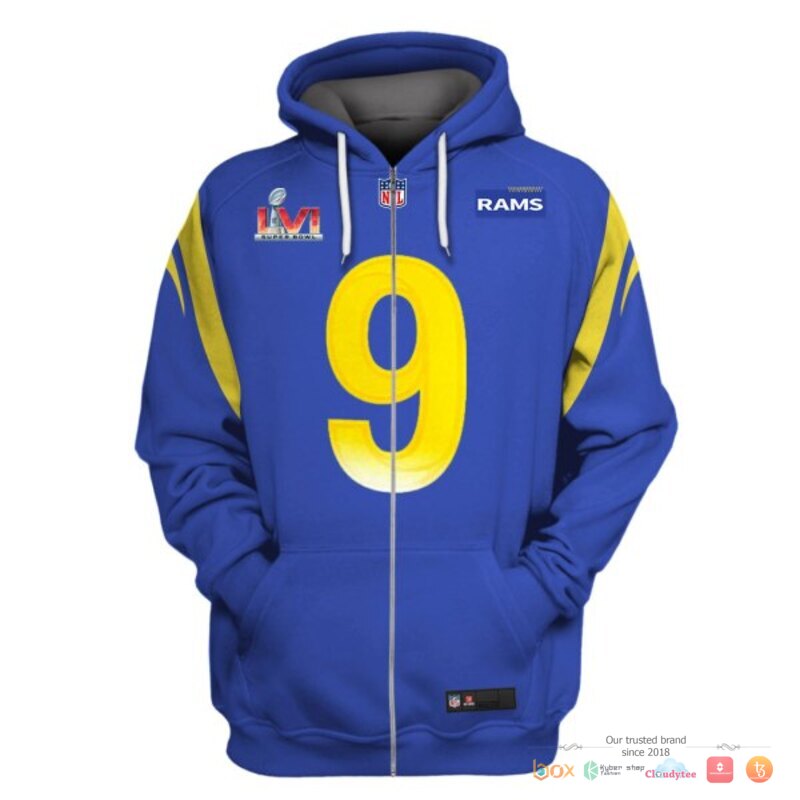 NFL_Stafford_9_Los_Angeles_Rams_blue_3d_shirt_hoodie_1