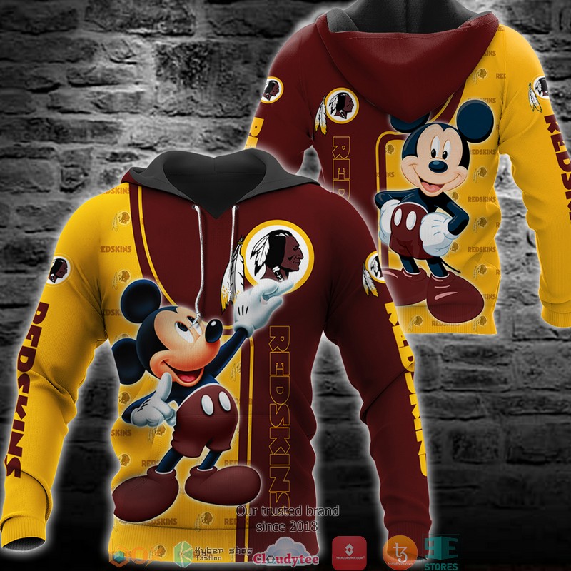 NFL_Washington_Redskins_Mickey_Mouse_Disney_3d_Full_Printing_shirt_hoodie