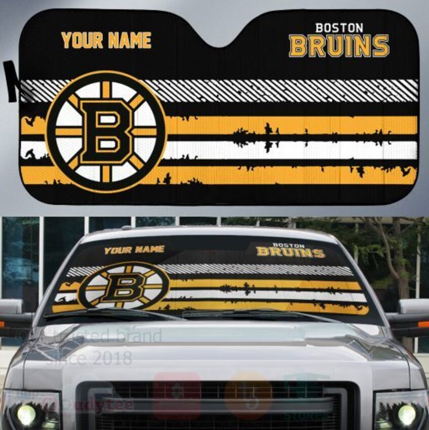 NHL_Boston_Bruins_Personalized_Car_Sun_Shade