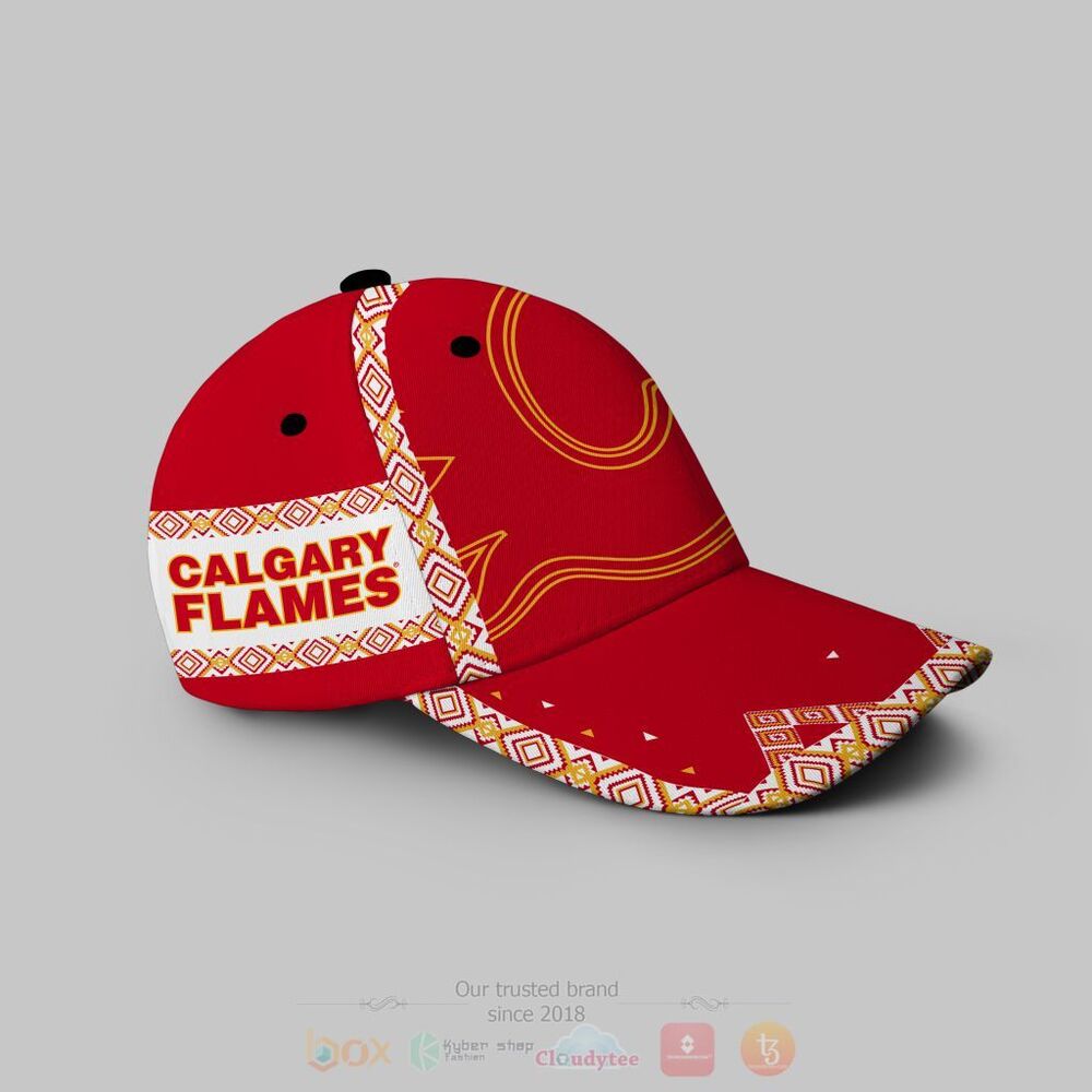 NHL_Calgary_Flames_Native_Concepts_Personalized_Cap_1