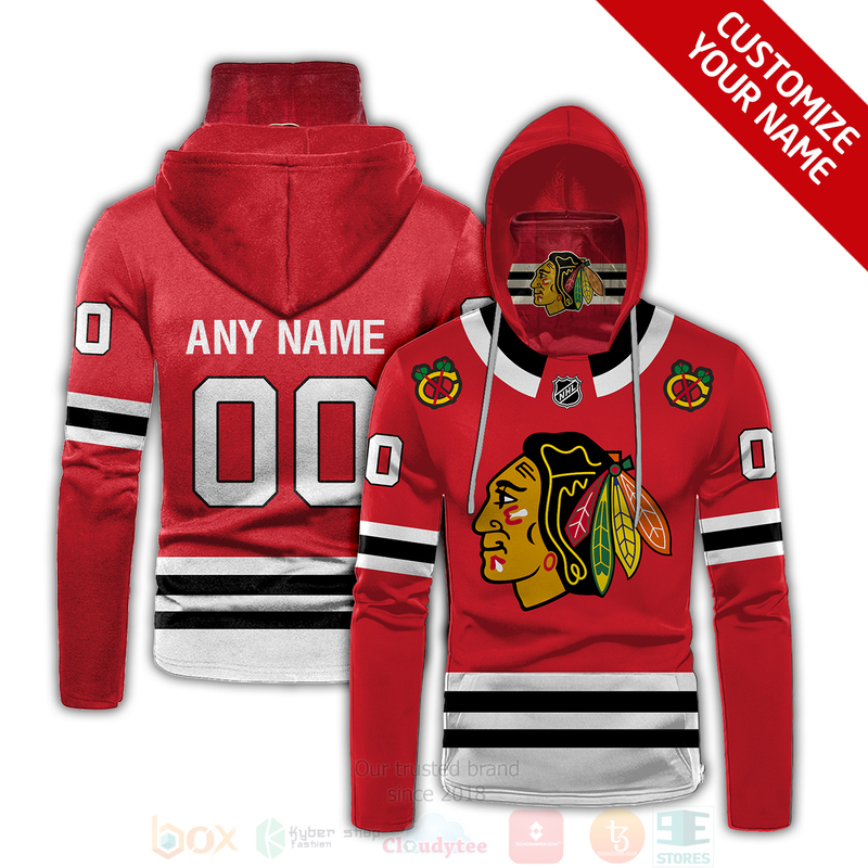 NHL_Chicago_Blackhawks_Personalized_3D_Hoodie_Mask