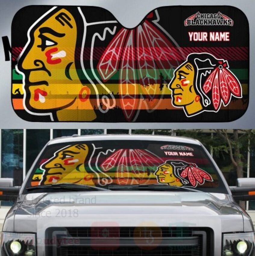NHL_Chicago_Blackhawks_Personalized_Car_Sun_Shade