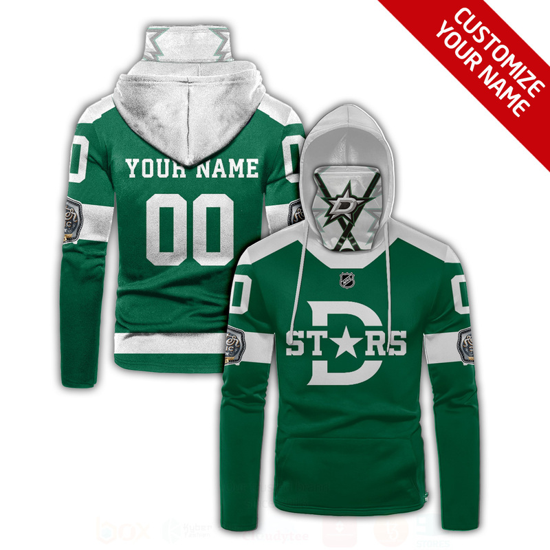 NHL_Dallas_Stars_Personalized_3D_Hoodie_Mask