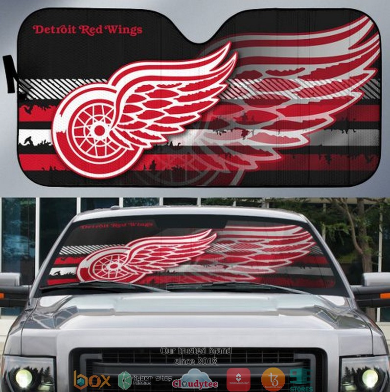 NHL_Detroit_Red_Wings_Car_Sunshade