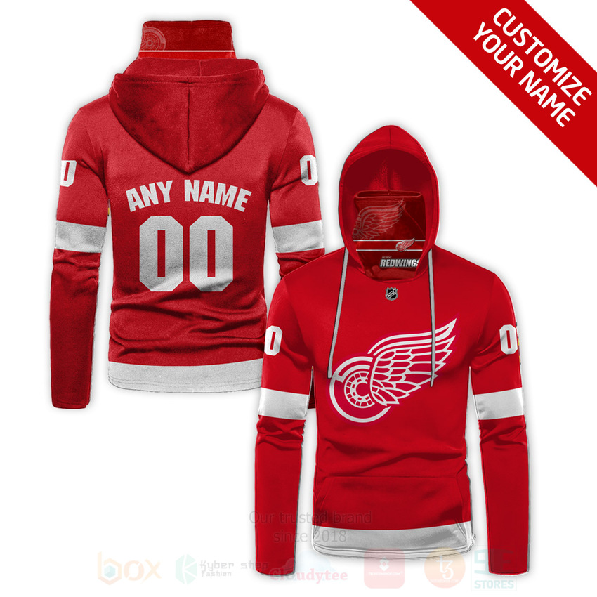 NHL_Detroit_Red_Wings_Personalized_Red_3D_Hoodie_Mask