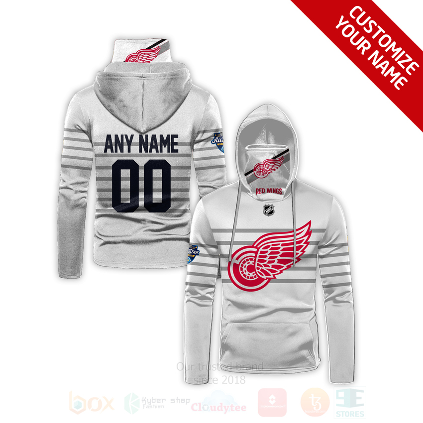 NHL_Detroit_Red_Wings_Personalized_White_3D_Hoodie_Mask