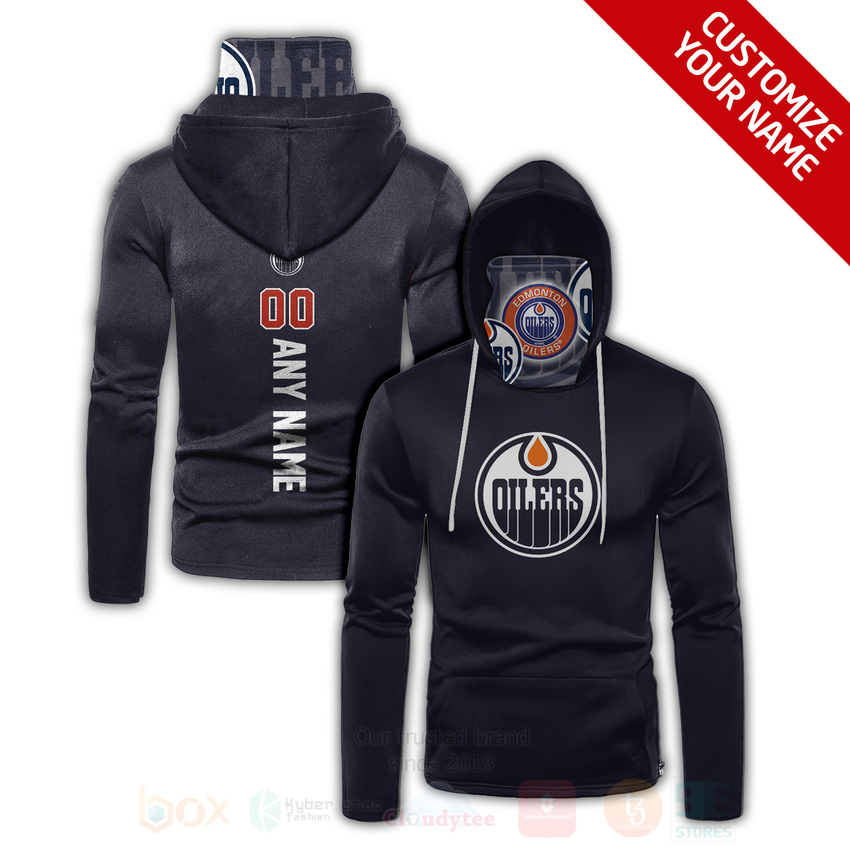 NHL_Edmonton_Oilers_Personalized_Dark_Navy_3D_Hoodie_Mask