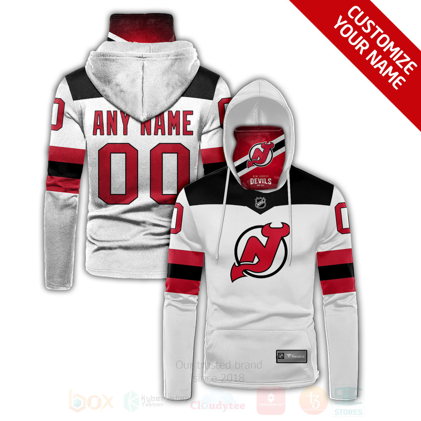 NHL_New_Jersey_Devils_Personalized_White_3D_Hoodie_Mask