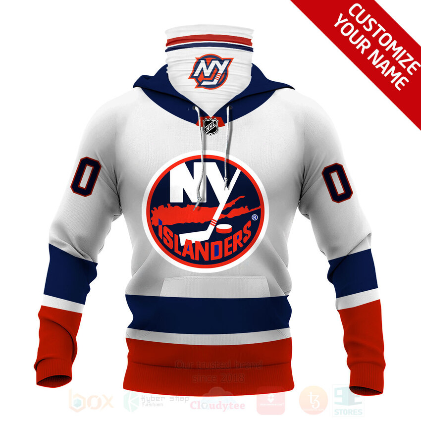 NHL_New_York_Islanders_Personalized_White_Red_3D_Hoodie_Mask_1