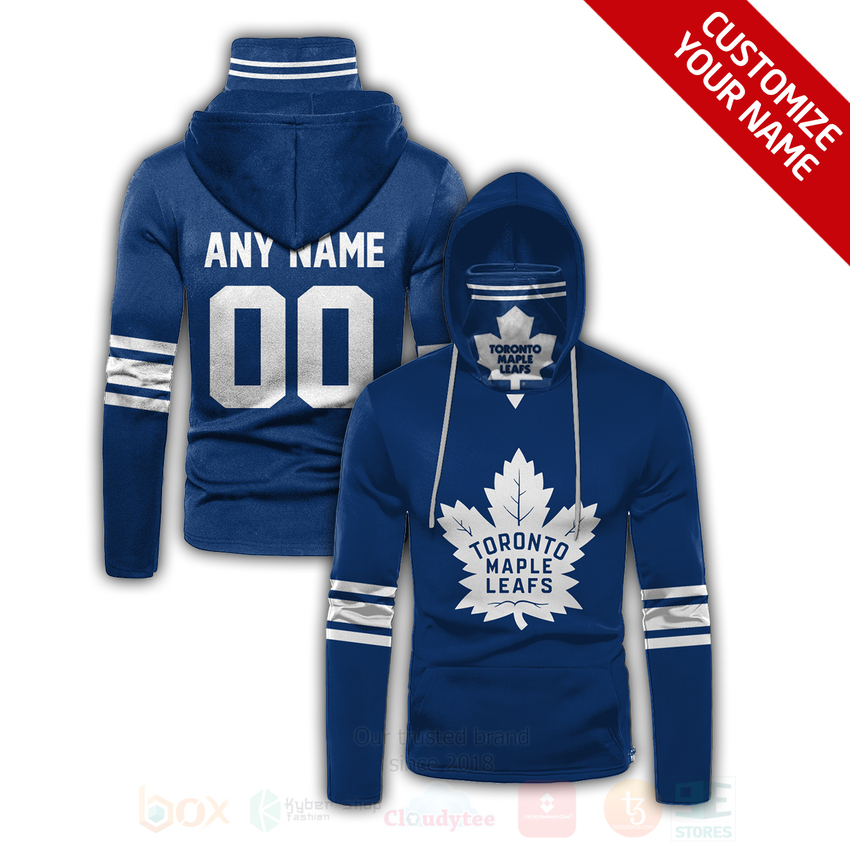 NHL_Toronto_Maple_Leafs_Personalized_Black_3D_Hoodie_Mask