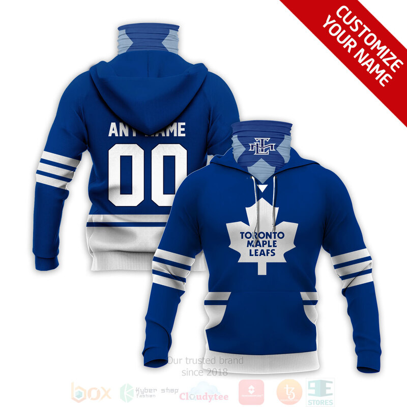 NHL_Toronto_Maple_Leafs_Personalized_Blue_3D_Hoodie_Mask