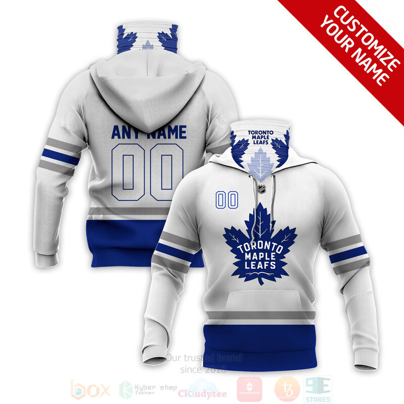NHL_Toronto_Maple_Leafs_Personalized_Blue_White_3D_Hoodie_Mask