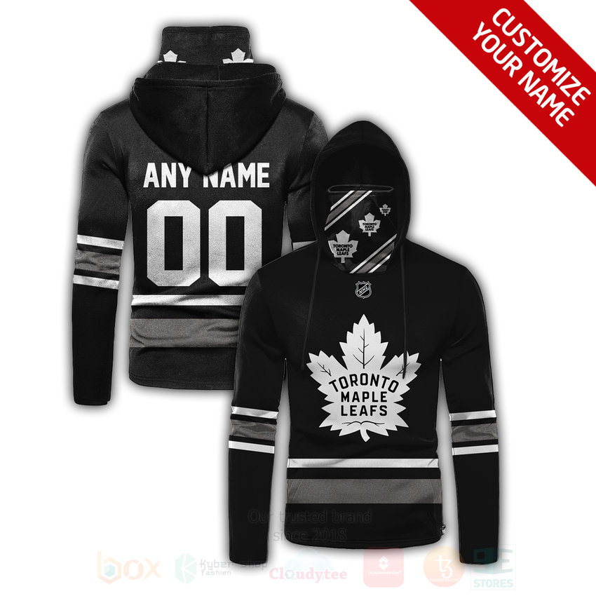 NHL_Toronto_Maple_Leafs_Personalized_Navy_Blue_3D_Hoodie_Mask