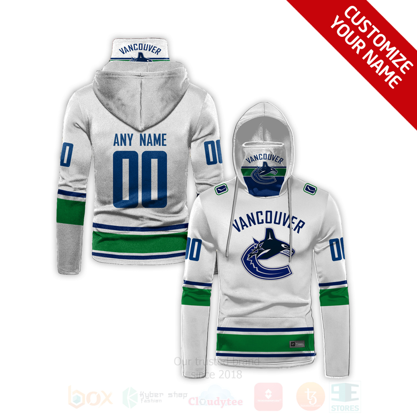 NHL_Vancouver_Canucks_Personalized_White_Green_3D_Hoodie_Mask