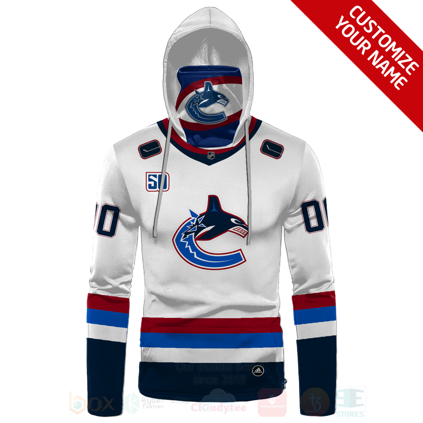 NHL_Vancouver_Canucks_Personalized_White_Navy_3D_Hoodie_Mask_1