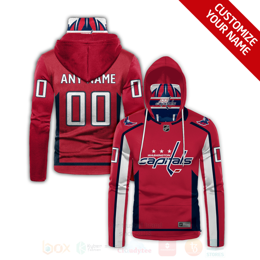 NHL_Washington_Capitals_Personalized_Red_3D_Hoodie_Mask