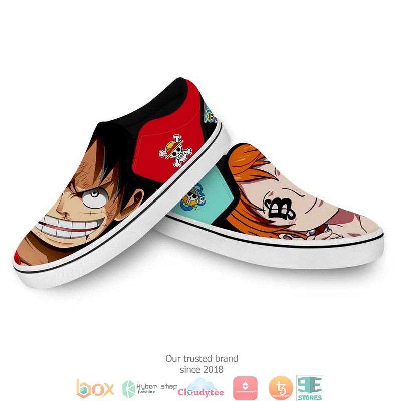 Nami_and_Luffy_Anime_One_Piece_Slip_On_Sneakers_Shoes_1
