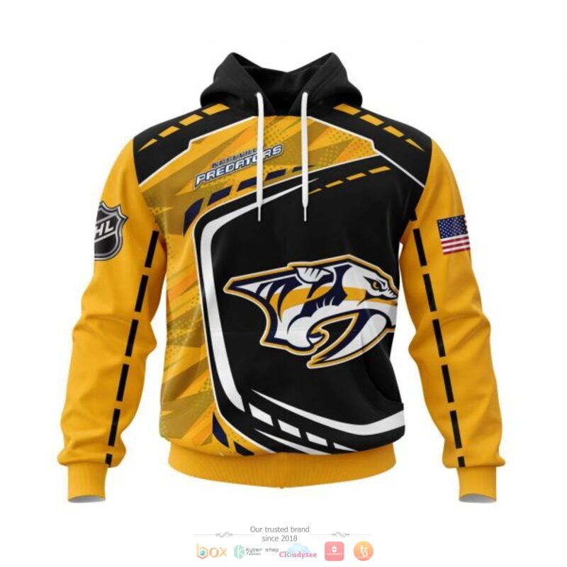 Nashville_Predators_NHL_black_yellow_3D_shirt_hoodie