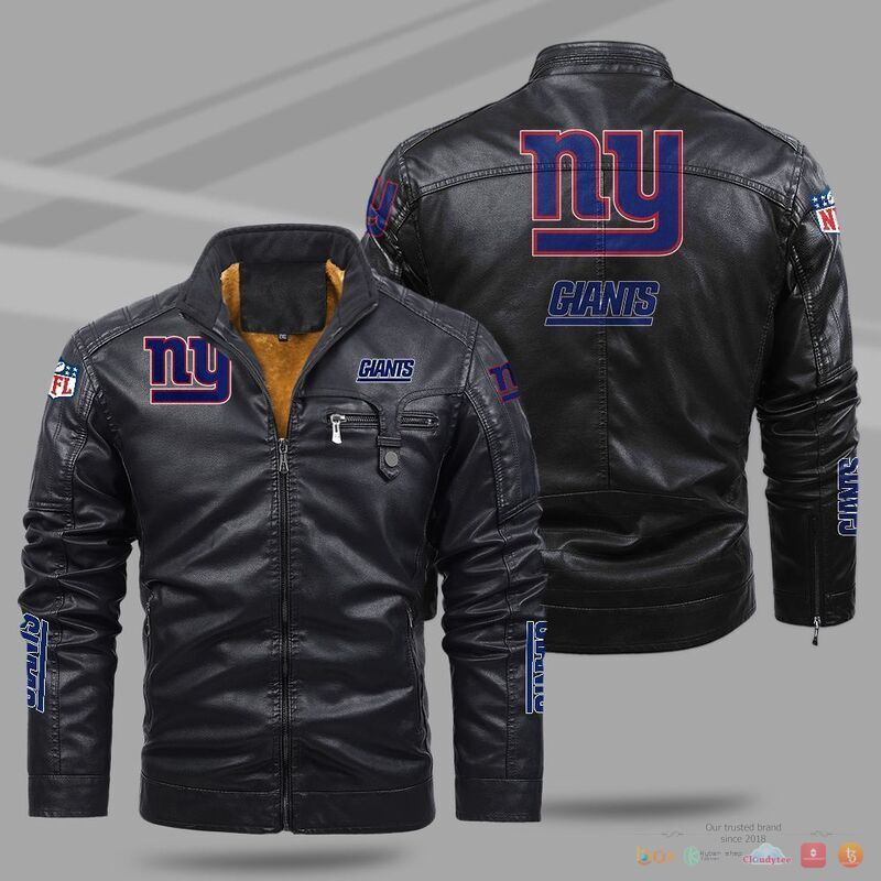 New_York_Giants_NFL_Trend_Fleece_Leather_Jacket