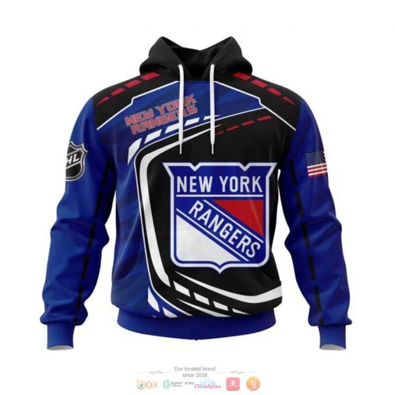 New_York_Rangers_NHL_black_blue_3D_shirt_hoodie