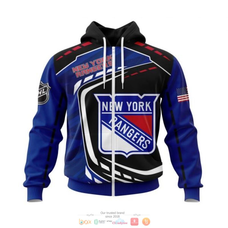 New_York_Rangers_NHL_black_blue_3D_shirt_hoodie_1