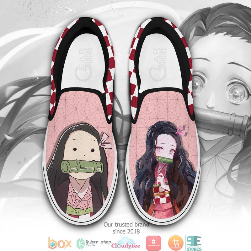 Nezuko_Anime_Demon_Slayer_Slip_On_Sneakers_Shoes