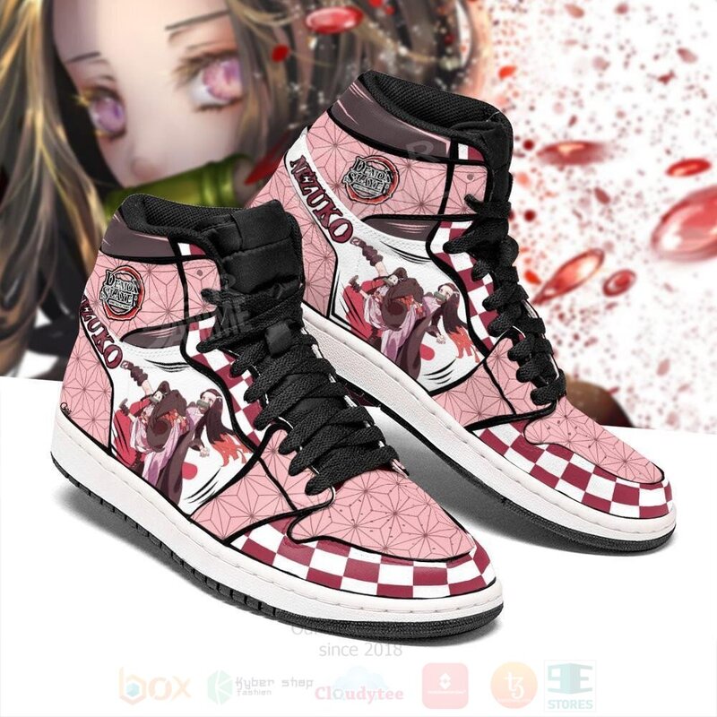 Nezuko_Custom_Fighting_Demon_Slayer_Anime_Air_Jordan_High_Top_Shoes_1