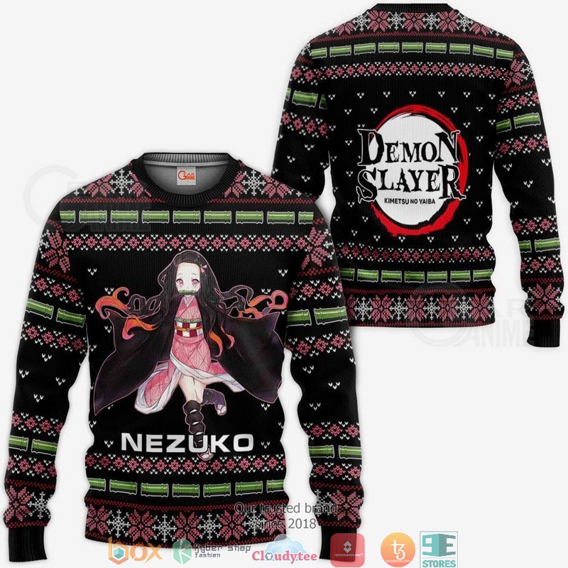 Nezuko_Kamado_Christmas_Demon_Slayer_Anime_3d_shirt_hoodie