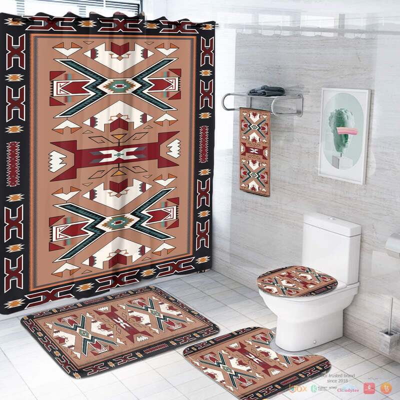 Orange_Brown_Geometric_Native_American_Bathroom_Set