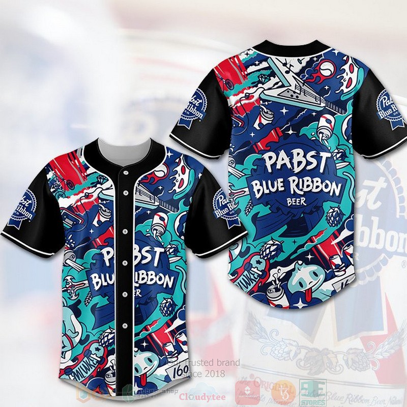 Pabst_Blue_Ribbon_Beer_black_blue_Baseball_Jersey