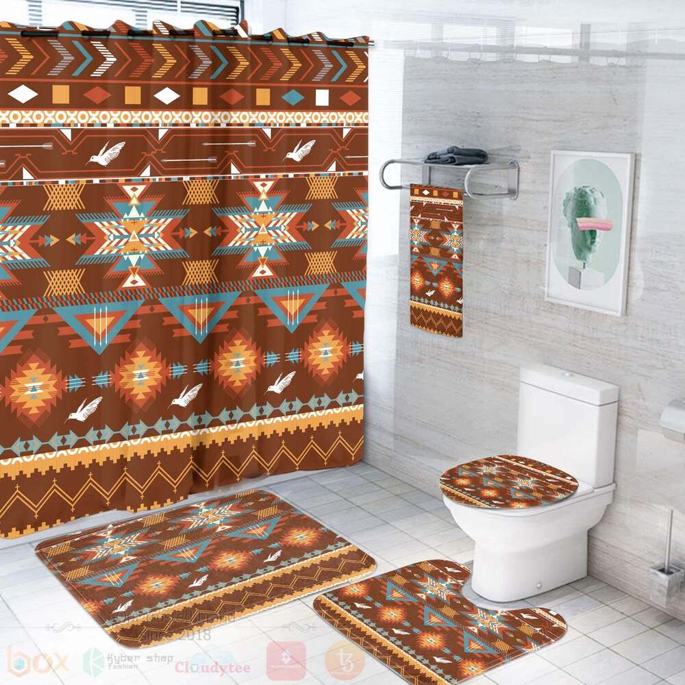 Pattern_Color_Orange_Bathroom_Set
