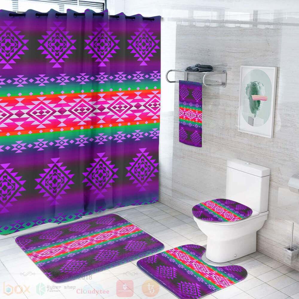 Pattern_Purple_Native_Bathroom_set