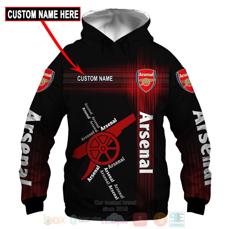 Personalized_Arsenal_black_custom_3D_shirt_hoodie