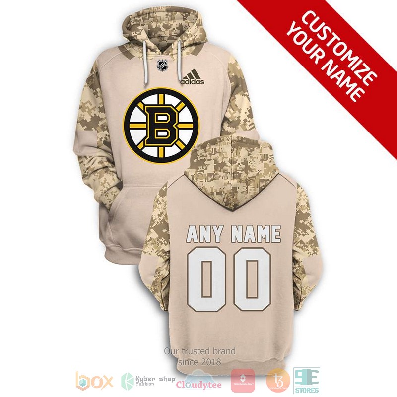 Personalized_Boston_Bruins_Adidas_NHL_khaki_camo_custom_3D_shirt_hoodie