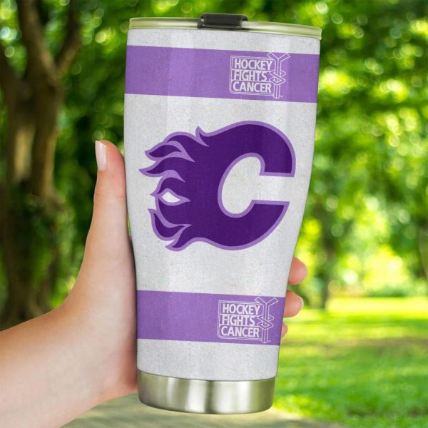 Personalized_Calgary_Flames_Fights_Cancer_Concept_Tumbler_1_2