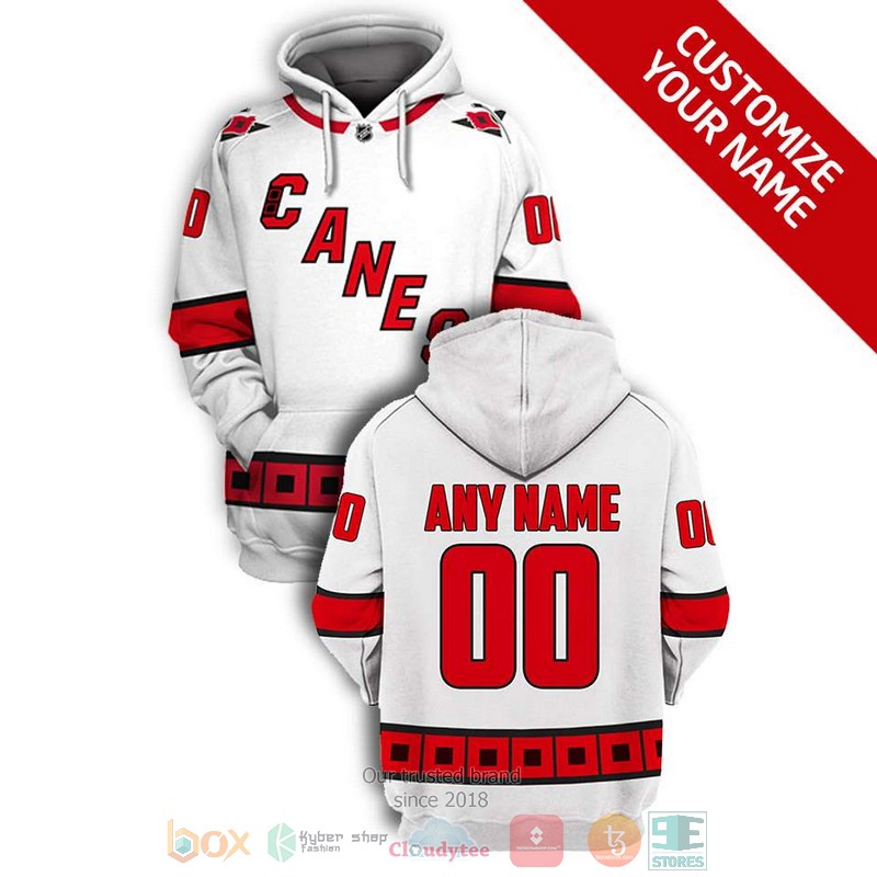 Personalized_Carolina_Hurricanes_NHL_white_red_custom_3D_shirt_hoodie