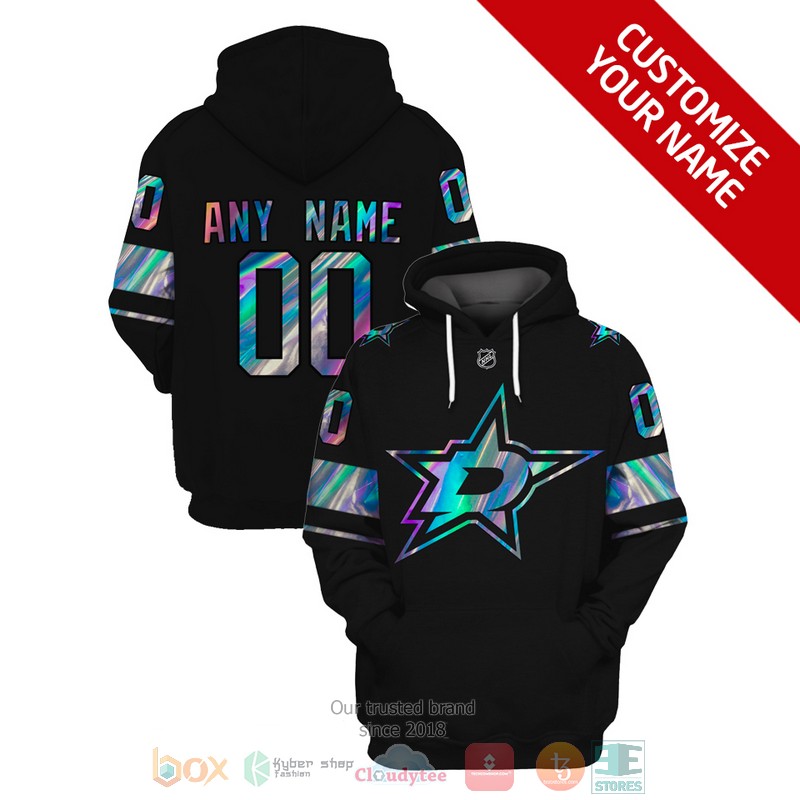 Personalized_Dallas_Stars_NHL_custom_black_3D_shirt_hoodie