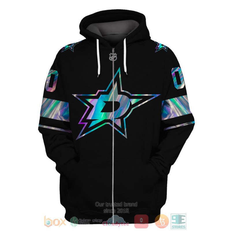 Personalized_Dallas_Stars_NHL_custom_black_3D_shirt_hoodie_1
