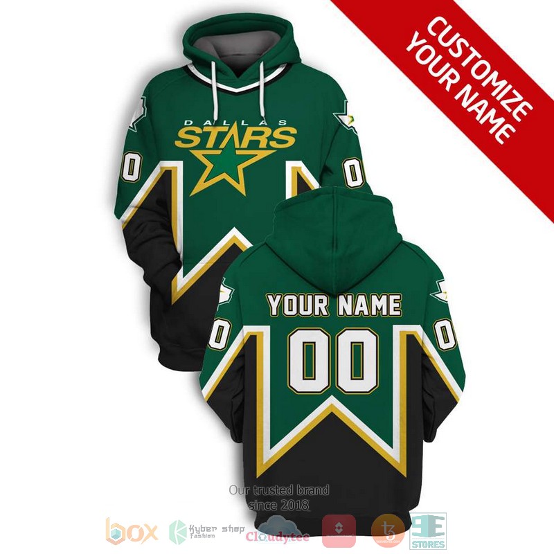 Personalized_Dallas_Stars_NHL_custom_green_black_3D_shirt_hoodie