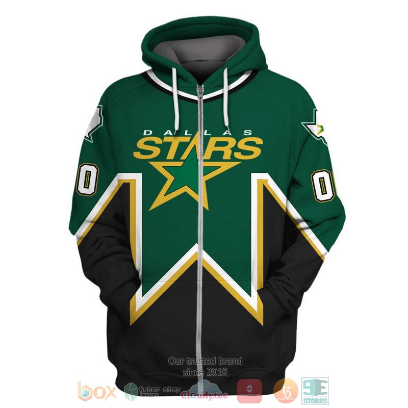 Personalized_Dallas_Stars_NHL_custom_green_black_3D_shirt_hoodie_1