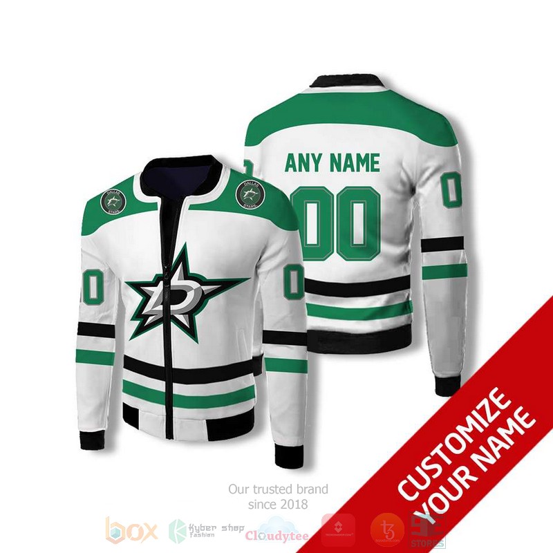 Personalized_Dallas_Stars_NHL_white_custom_Bomber_Jacket