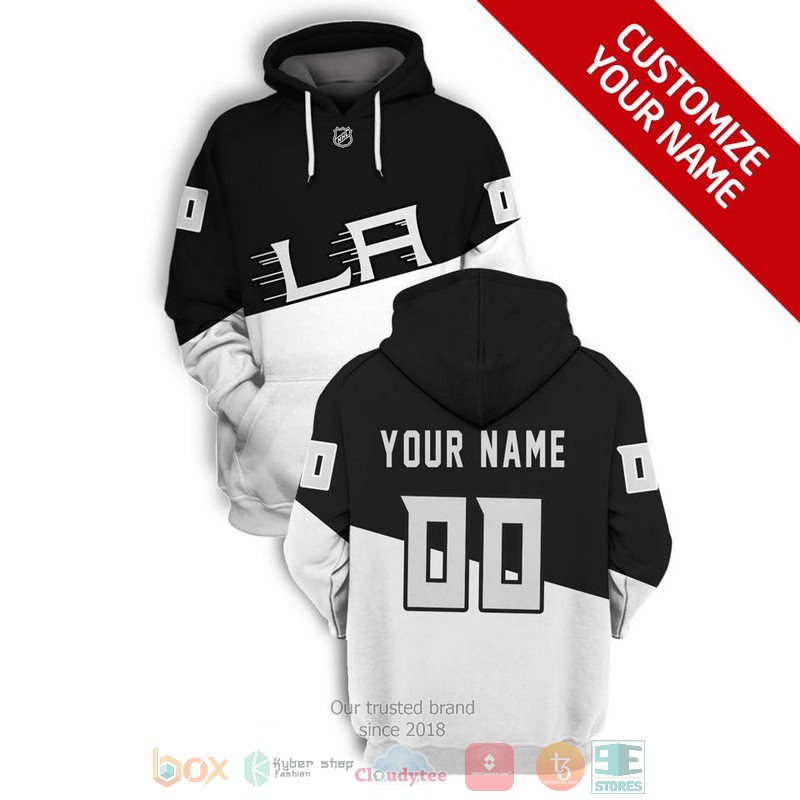 Personalized_Los_Angeles_King_NHL_custom_black_white_3D_shirt_hoodie