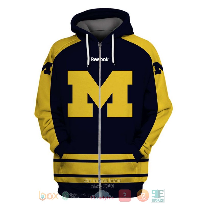 Personalized_Michigan_Wolverines_custom_blue_yellow_3D_shirt_hoodie_1